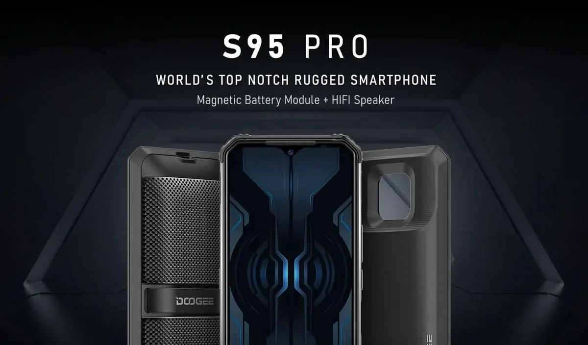 Защищенный смартфон Doogee S95 Pro и накладки power-bank и колонка 